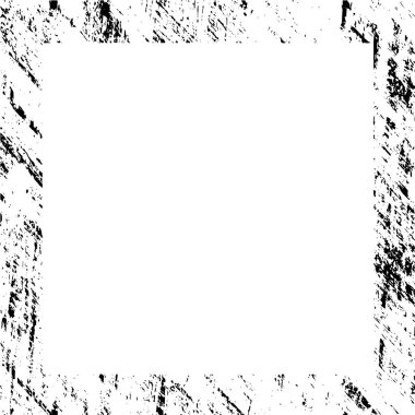Beyaz arka planda siyah grunge çerçeve