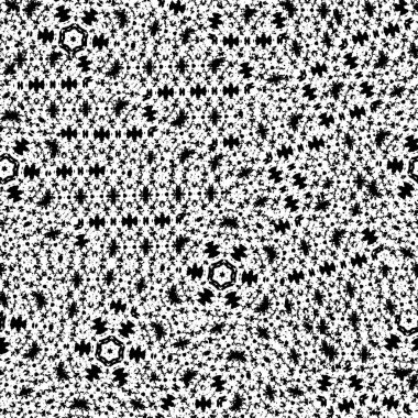 Vektör grunge dokusu. Siyah beyaz arka plan. Soyut monokrom resim koyu tonlarda solmuş bir efekt içerir