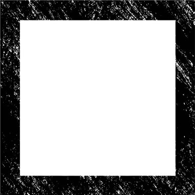 Beyaz arka planda siyah grunge çerçeve