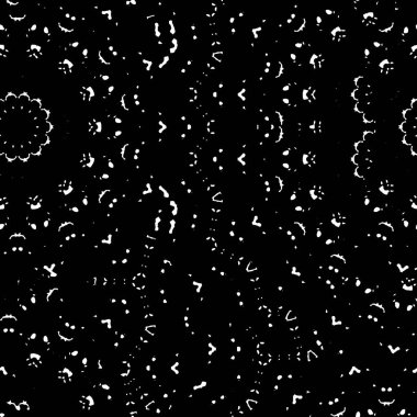 Vektör grunge dokusu. Siyah beyaz arka plan. Soyut monokrom resim koyu tonlarda solmuş bir efekt içerir