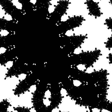 Vektör grunge dokusu. Siyah beyaz arka plan. Soyut monokrom resim koyu tonlarda solmuş bir efekt içerir