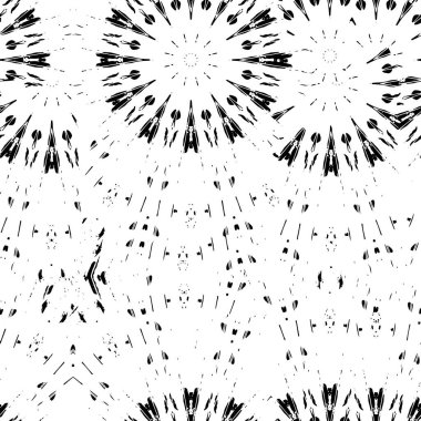 Vektör grunge dokusu. Siyah beyaz arka plan. Soyut monokrom resim koyu tonlarda solmuş bir efekt içerir