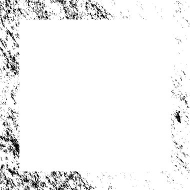 Beyaz arkaplanda siyah grunge tarzı çerçeve
