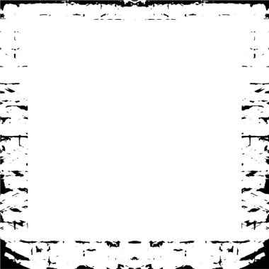 Beyaz arka planda siyah grunge çerçeve