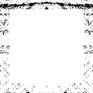 Beyaz arka planda siyah grunge çerçeve