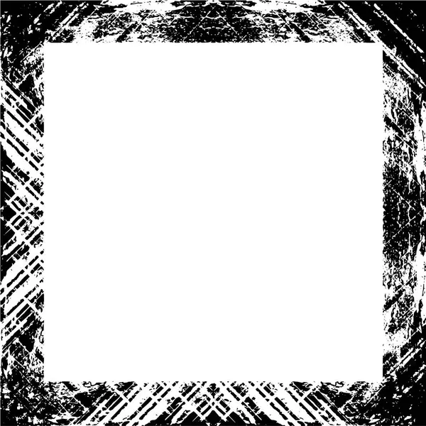 Tmavý Grunge Geometrický Vzor Monochromatickém Stylu Textura Rámu Izolovaná — Stockový vektor