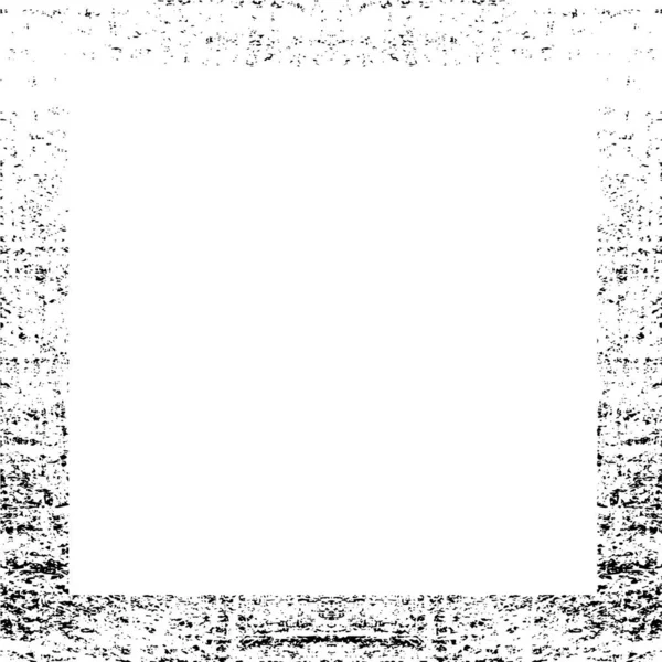 Motif Géométrique Grunge Foncé Dans Style Monochrome Texture Cadre Isolé — Image vectorielle