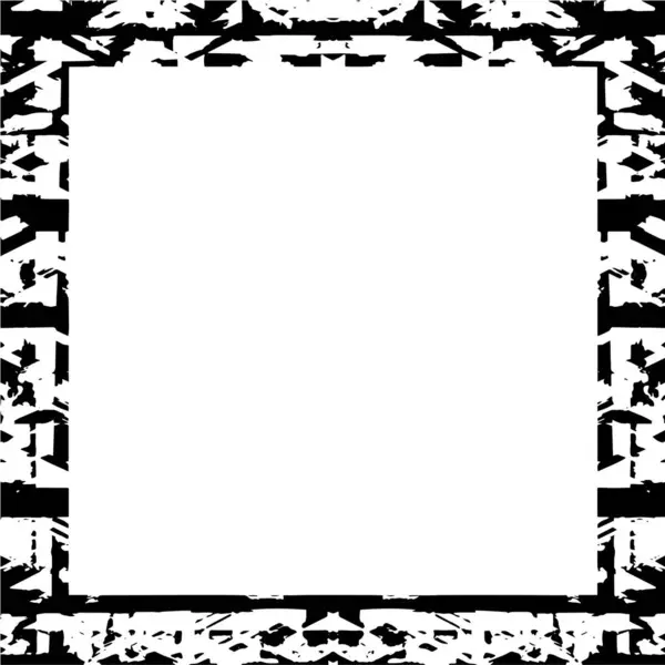 Σκούρο Γκραντζ Γεωμετρικό Σχέδιο Μονόχρωμο Στυλ Υφή Πλαισίου Απομονωμένη — Διανυσματικό Αρχείο