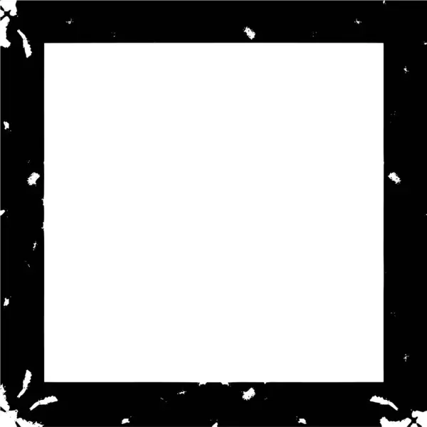 Starý Černobílý Grunge Vinobraní Textura Retro Vzorem Rám Prázdným Prostorem — Stockový vektor