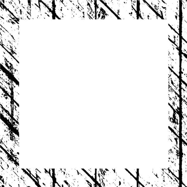 Cornice Stile Grunge Nero Sfondo Bianco — Vettoriale Stock