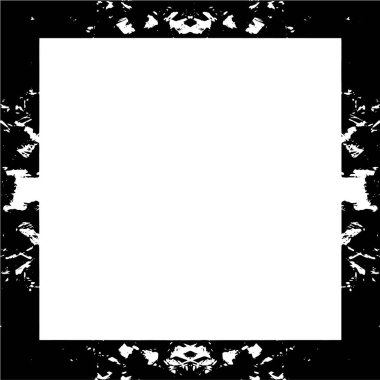 old black white grunge vintage texture with a retro pattern, frame with space for image, text.
