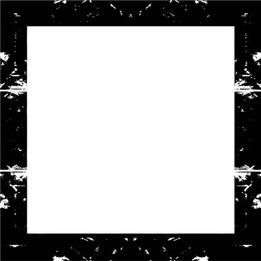 old black white grunge vintage texture with a retro pattern, frame with space for image, text.