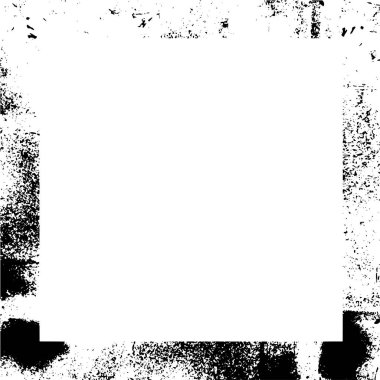 grunge texture frame. black and white rough texture.