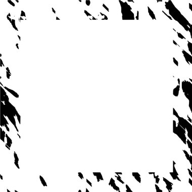 grunge texture frame. black and white rough texture.