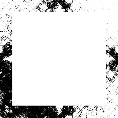 grunge texture frame. black and white rough texture.