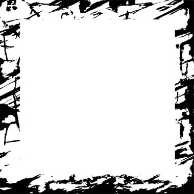 grunge texture frame. black and white rough texture.