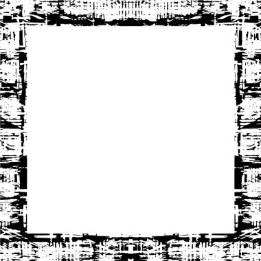 grunge texture frame. black and white rough texture.