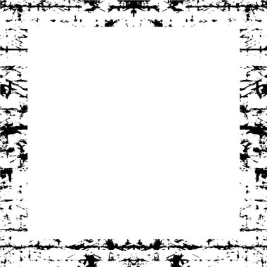 black and white monochrome old grunge vintage frame background abstract antique texture with retro pattern 