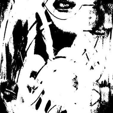 Soyut grunge arkaplanı. Monokrom dokusu. Siyah ve beyaz desenli arkaplan 