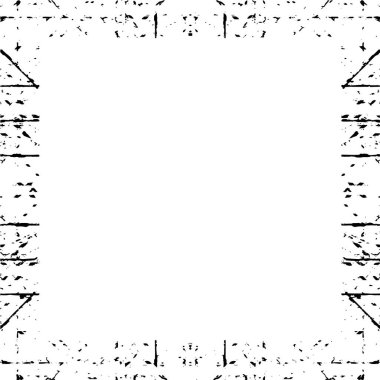 abstract square frame background, grunge texture, vector illustration 
