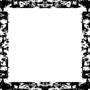 black and white vector square frame background 