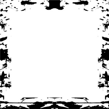 black and white vector square frame background 