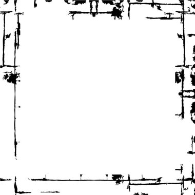 black and white vector square frame background 