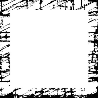 black and white vector square frame background 