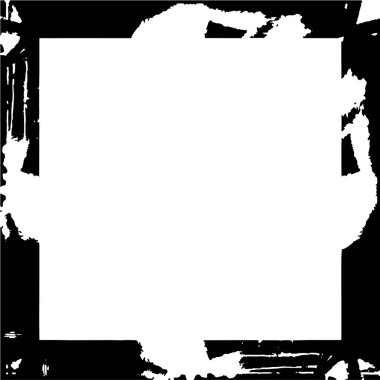 black and white vector square frame background 