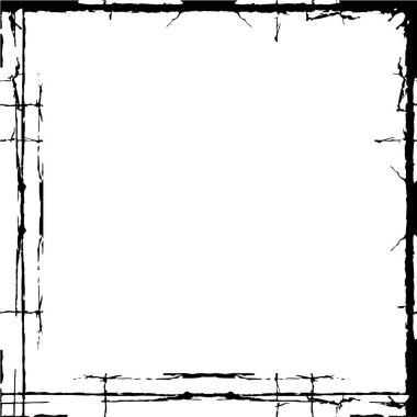 black and white vector square frame background 