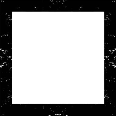 Beyaz arka planda siyah grunge çerçeve