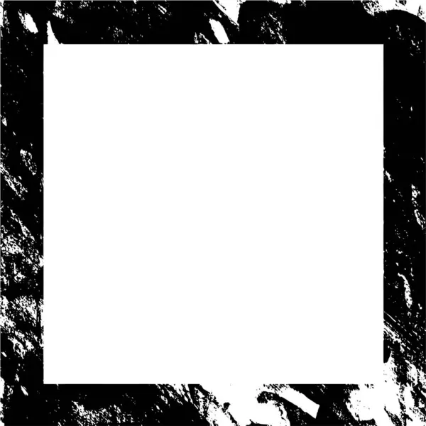 Černý Grunge Styl Rám Bílém Pozadí — Stockový vektor