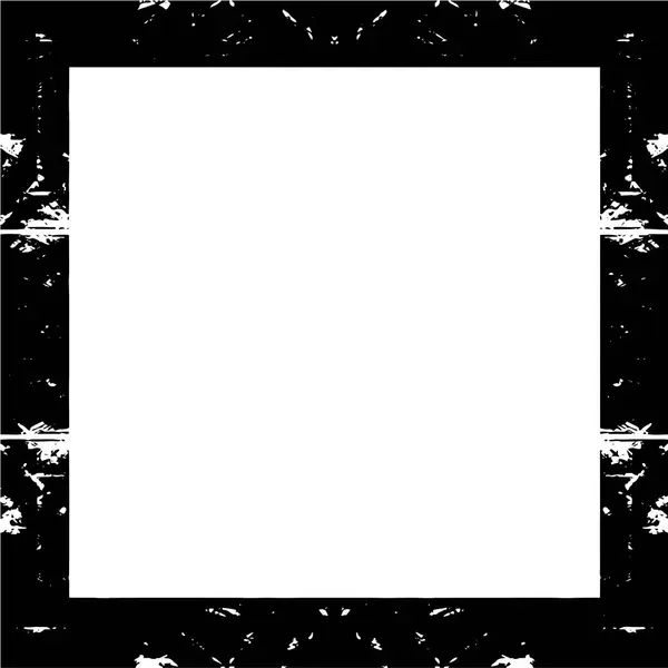 Old Black White Grunge Vintage Texture Retro Pattern Frame Space — Stockový vektor