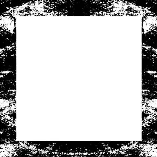 Grunge Texture Frame Black White Rough Texture — Image vectorielle