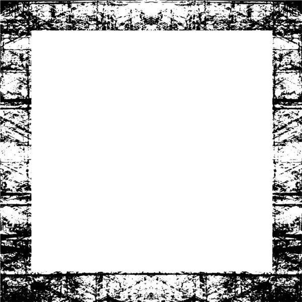 Black White Monochrome Old Grunge Vintage Frame Background Abstract Antique — Image vectorielle