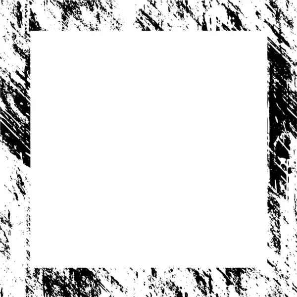 Zwart Grunge Stijl Frame Witte Achtergrond — Stockvector