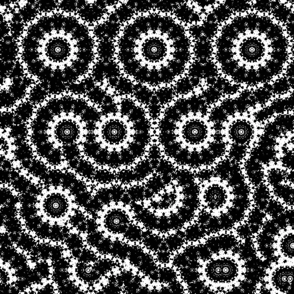 Ethnic Seamless Ornamental Lace Background Mandala Pattern — Stock Vector