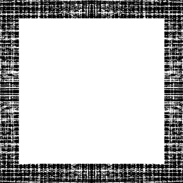Abstract Black White Square Frame Background Grunge Texture Vector Illustration — Archivo Imágenes Vectoriales