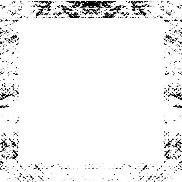 abstract black and white square frame background, grunge texture, vector illustration  