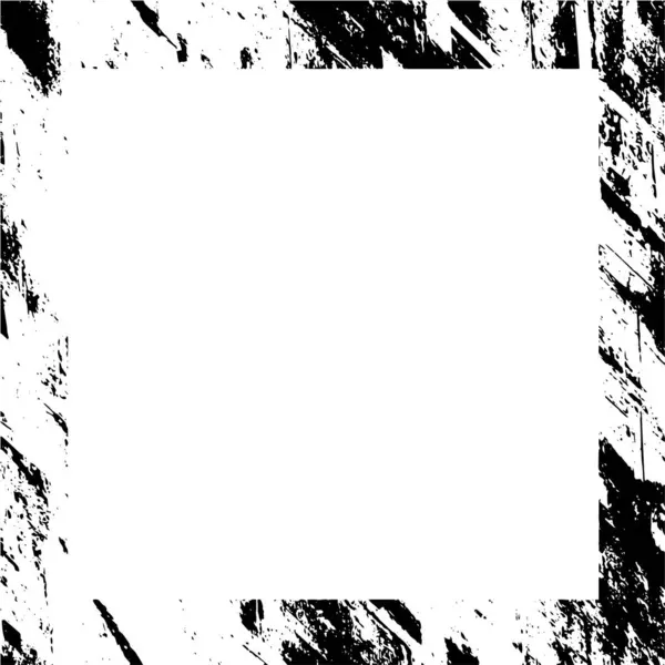 Vierkante Rand Grungy Textuur Voor Beelden Kader — Stockvector