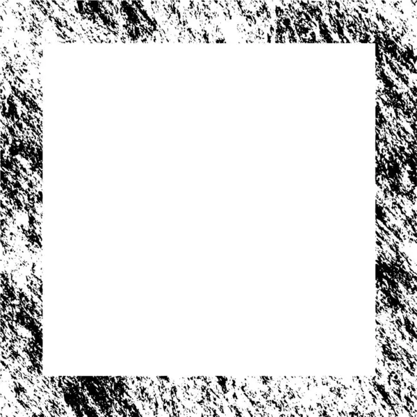 Square Gräns Grungy Strukturerad Stil För Bilder Inramning — Stock vektor