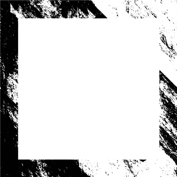Vierkante Rand Grungy Textuur Voor Beelden Kader — Stockvector