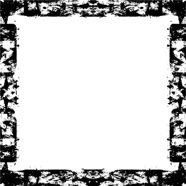 Black White Vector Square Frame Background — Archivo Imágenes Vectoriales
