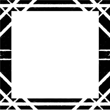 black and white vector square frame background 