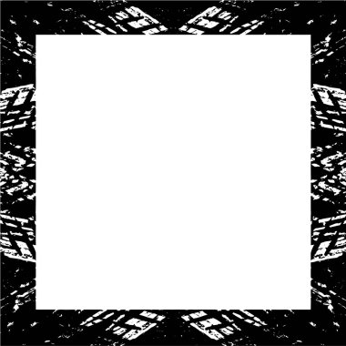 dark grunge geometric pattern in frame style 