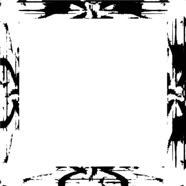 dark grunge geometric pattern in frame style 