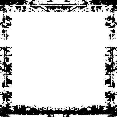 Beyaz arka planda siyah grunge çerçeve