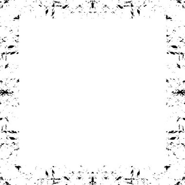 Beyaz arka planda siyah grunge çerçeve