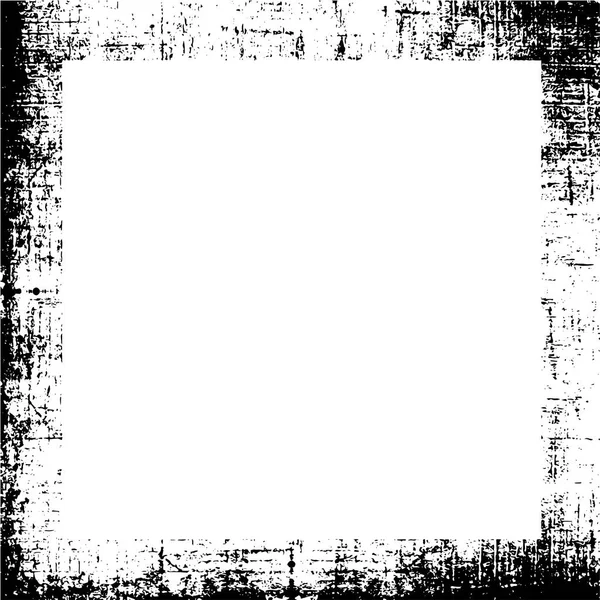Witte Achtergrond Met Grunge Zwart Frame Voor Design — Stockvector