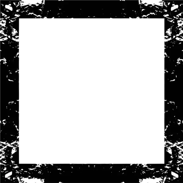 Černý Grunge Rám Bílém Pozadí Nouzové Ilustrace Jednoduše Umístěte Nad — Stockový vektor